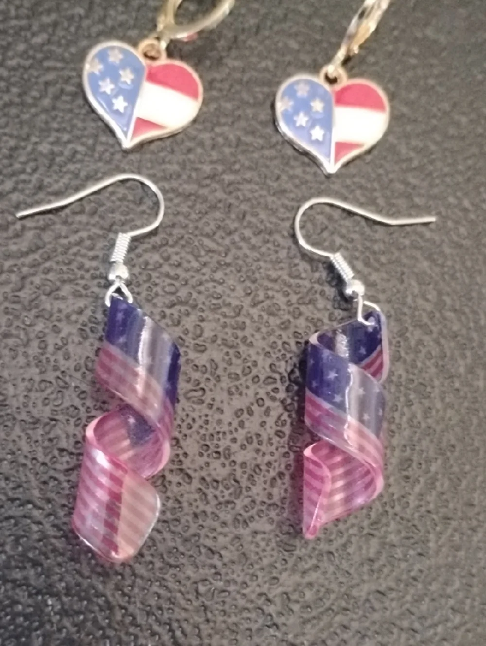 2 Pair Of Patriotic Earrings